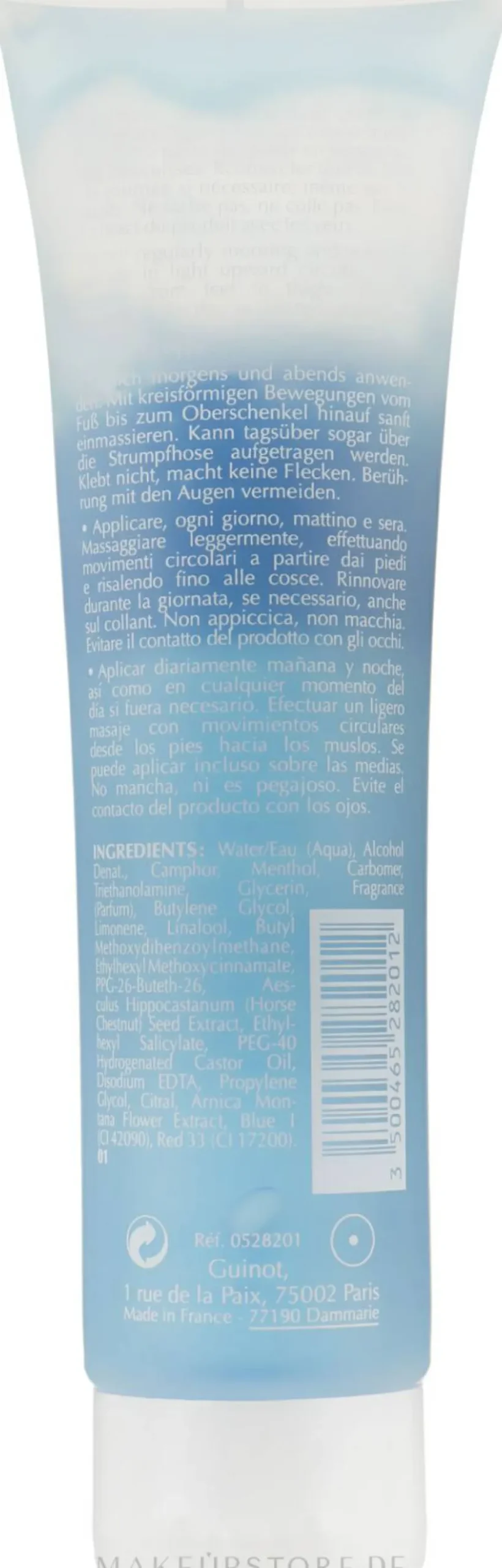 Abschwellendes und entspannendes Gel mit Frischeeffekt für Beine und Füße