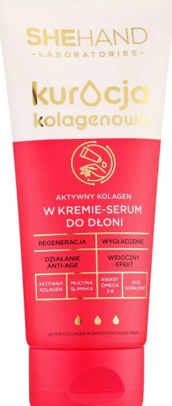 Aktives Kollagen für die Hände in glättender Creme-Serum