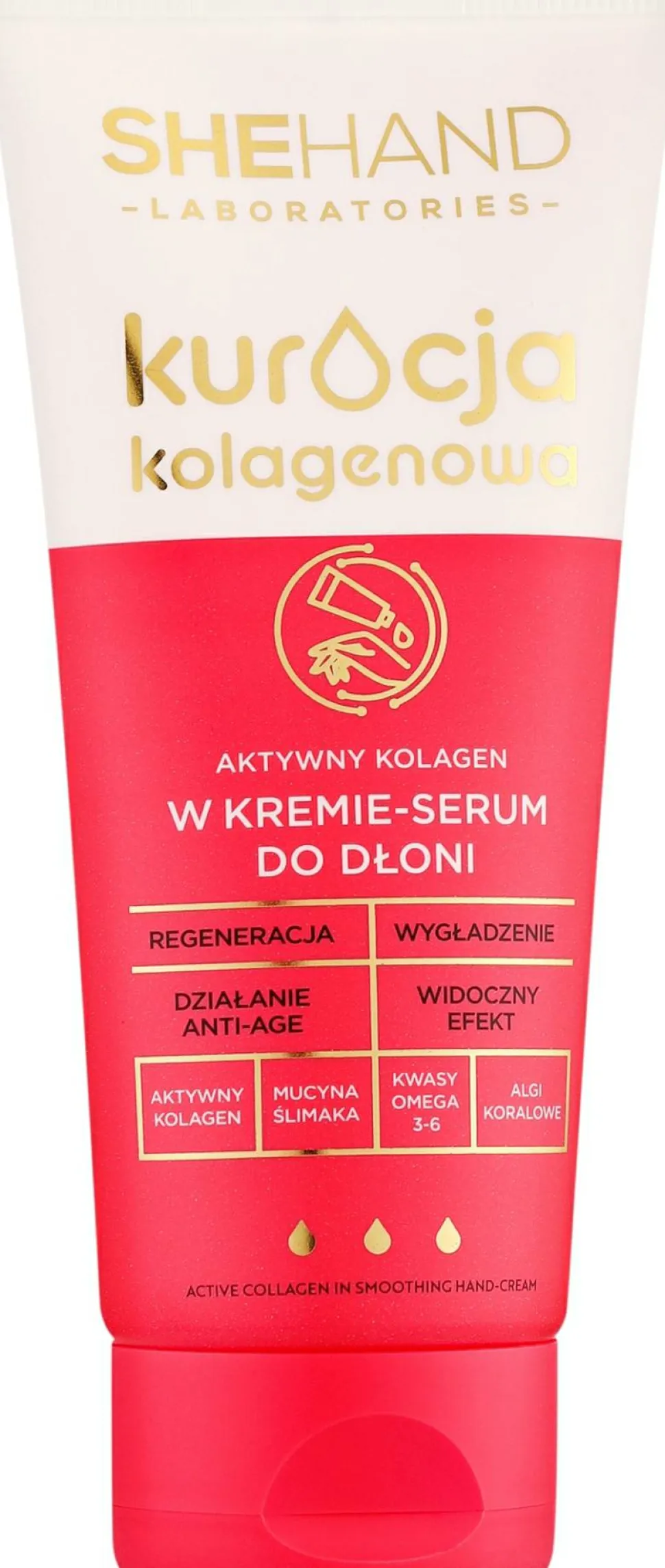 Aktives Kollagen für die Hände in glättender Creme-Serum