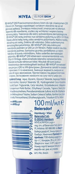 Anti-Aging Handcreme mit Q10 und UV-Filtern