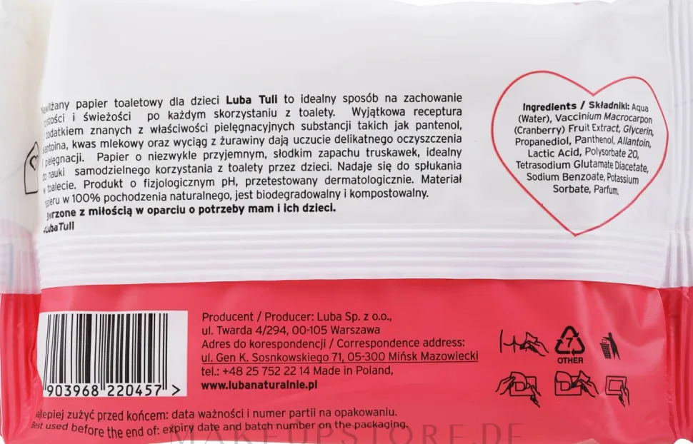 Antibakterielle Feuchttücher für Kinder mit Milchsäure