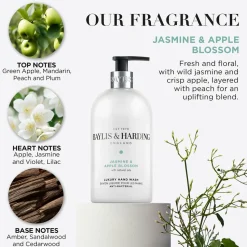 Antibakterielle flüssige Handseife Jasmine & Apple Blossom