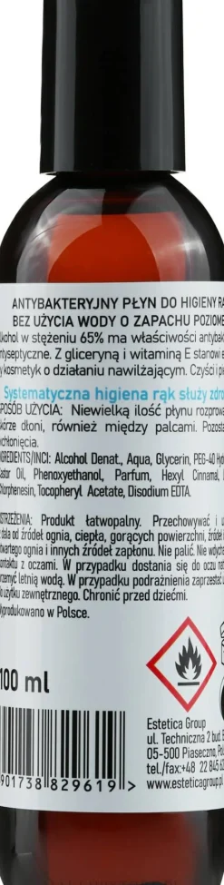 Antibakterielle Flüssigkeit für Handpflege und Hygiene Erdbeeren