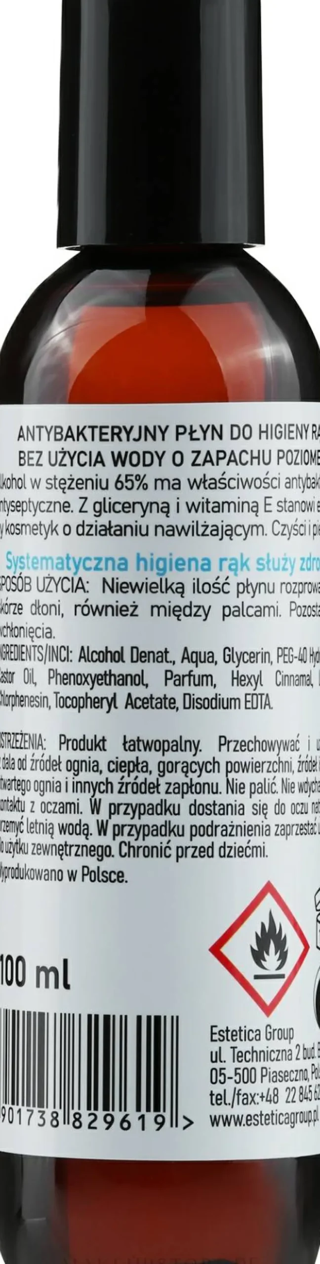 Antibakterielle Flüssigkeit für Handpflege und Hygiene Erdbeeren