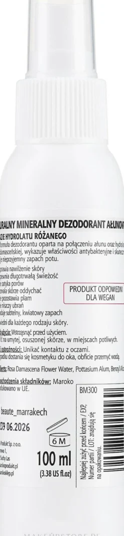 Antibakterielles Deospray mit Alaunstein und Rosa