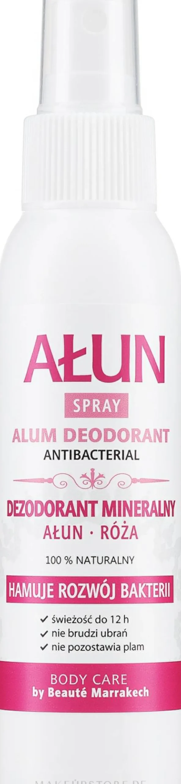 Antibakterielles Deospray mit Alaunstein und Rosa