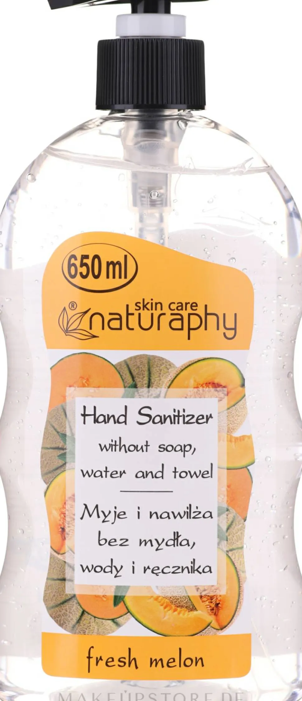 Antibakterielles Handgel mit Alkohol und Melonenduft