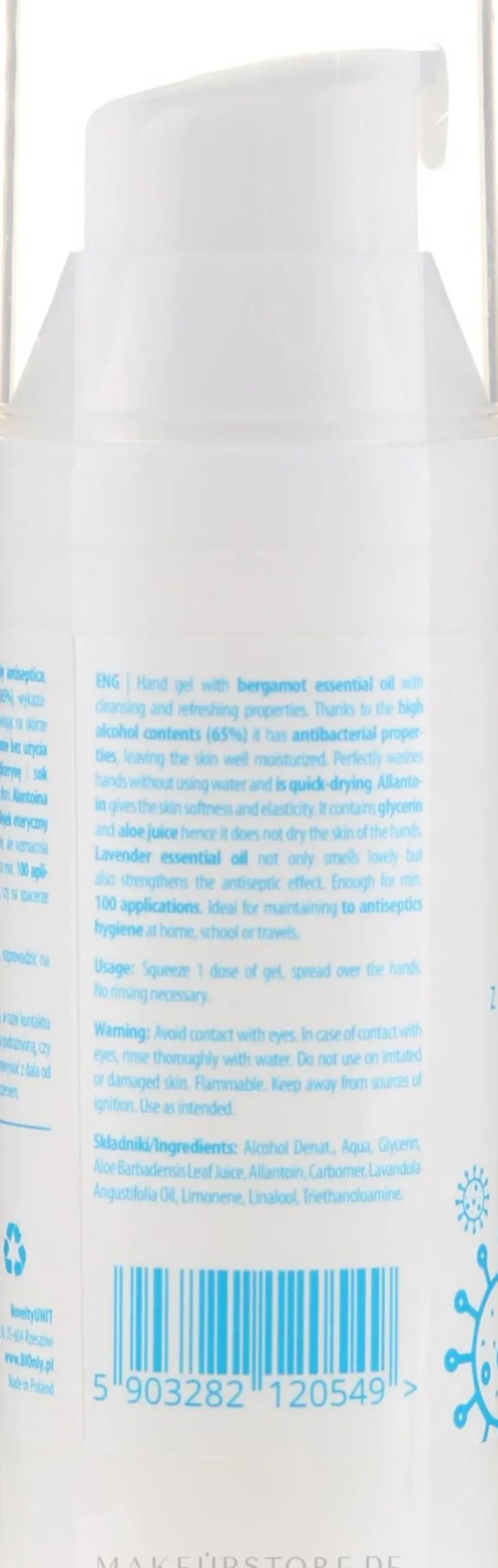 Antibakterielles Handgel mit ätherischem Lavendelöl