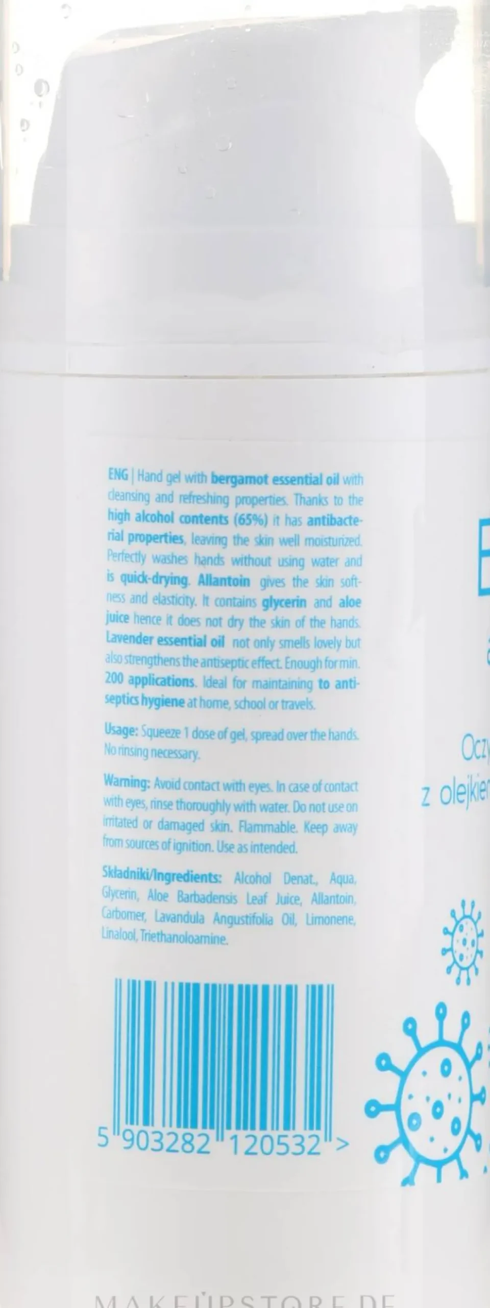 Antibakterielles Handgel mit ätherischem Lavendelöl