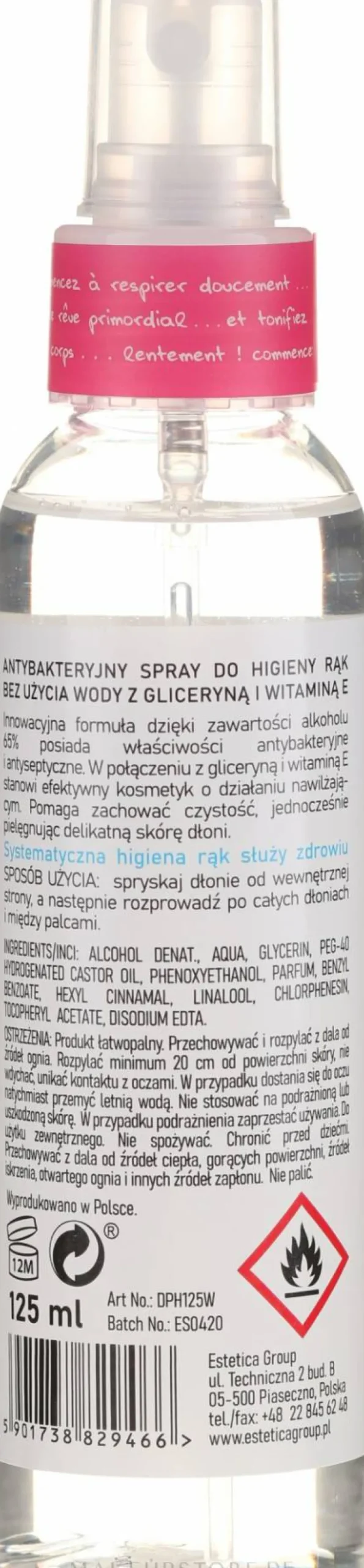 Antibakterielles Handreinigungsspray mit Wassermelonduft