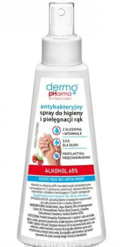 Antibakterielles Spray zur Pflege und Hygiene der Hände mit Erdbeere