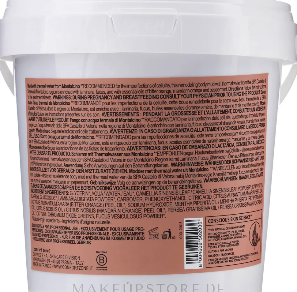 Anti-Cellulite-Körpermaske mit Thermalwasser