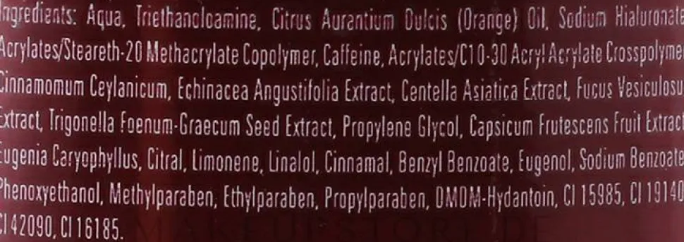 Anticellulite-Thermogel mit Hyaluronsäure, Koffein und Paprikaextrakt