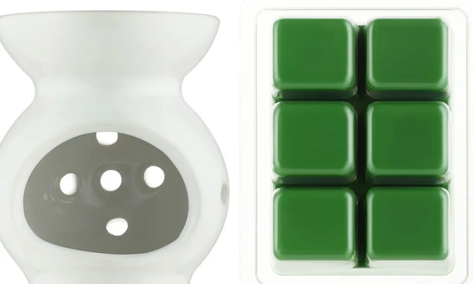 Aromatherapie-Set mit Wachs und Lampe Limette und Ingwer