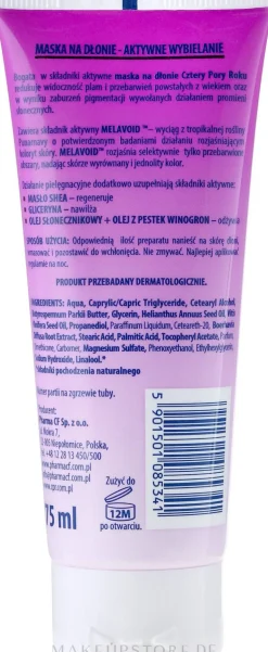 Aufhellende Handmaske