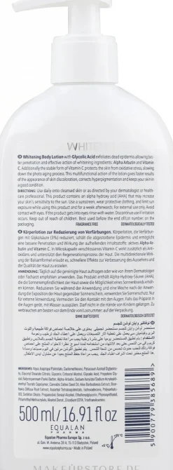 Aufhellende Körperlotion mit Vitamin C und Glykolsäure