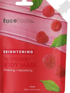 Aufhellende Körpermaske mit Himbeeren