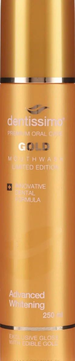 Aufhellendes Mundwasser mit Goldpartikeln