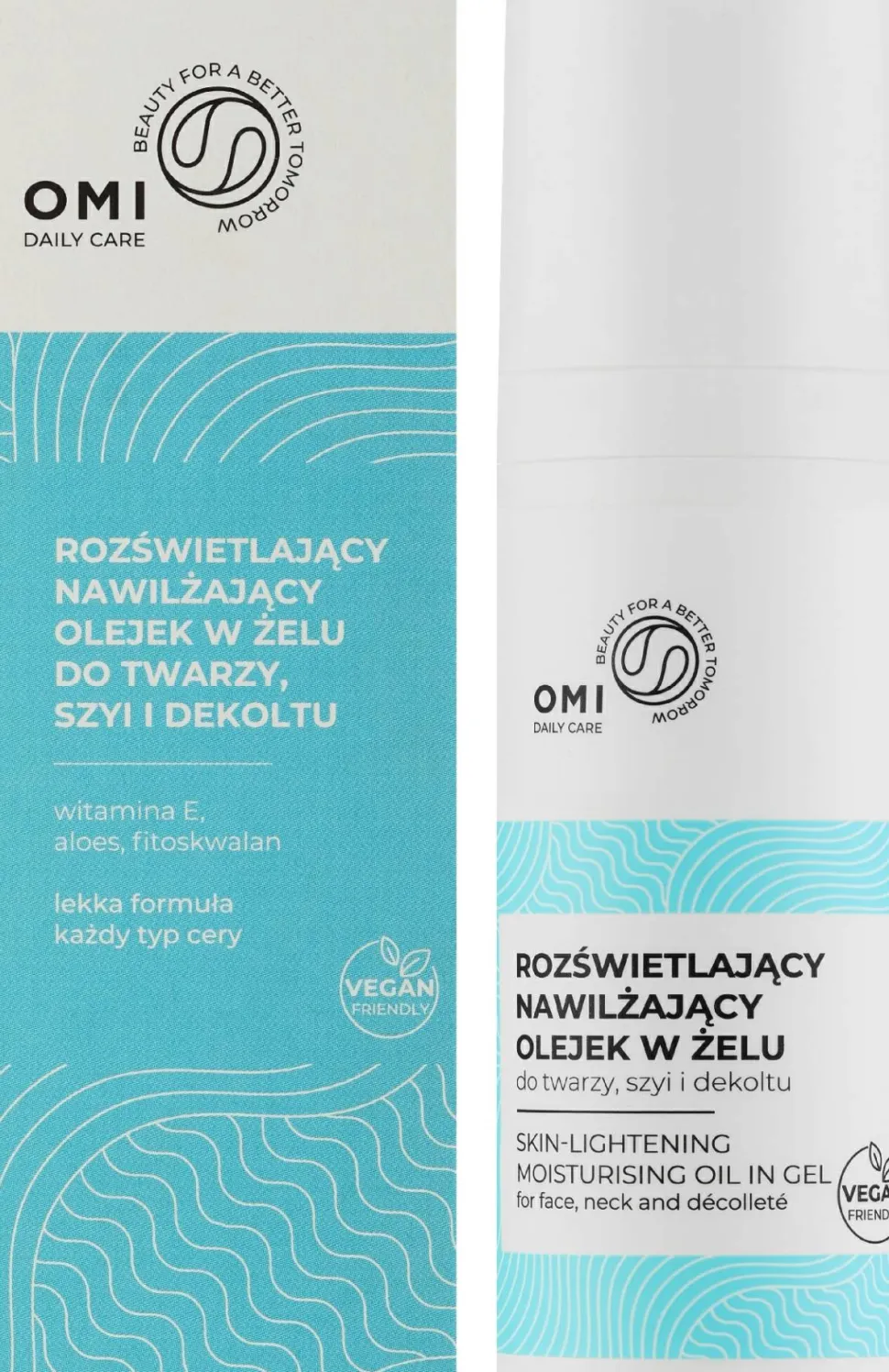 Aufhellendes und feuchtigkeitsspendendes Gel-Öl für Gesicht, Hals und Dekolleté