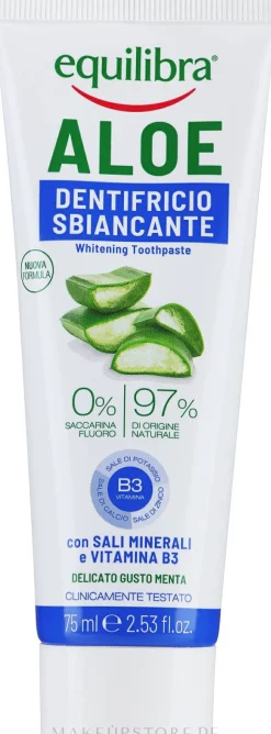 Aufhellende Zahnpasta mit Aloe vera