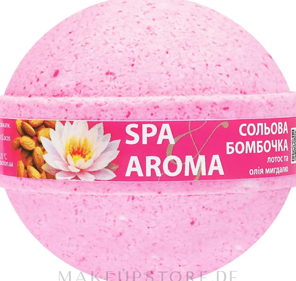 Badebombe mit Meersalz, Lotus und Mandelöl
