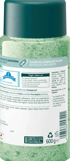 Badekristalle mit ätherischem Eukalyptusöl