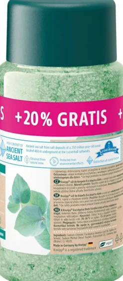 Badekristalle mit ätherischem Eukalyptusöl