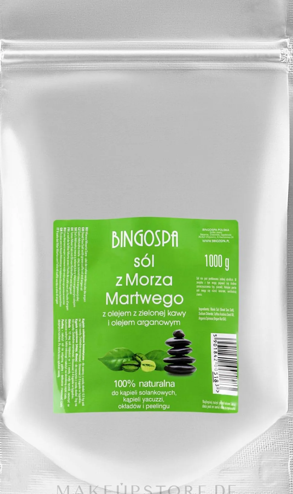 Badesalze aus dem Toten Meer mit grünem Kaffee und Arganöl