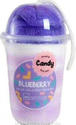 Badesalz mit Badeschwamm Blaubeere