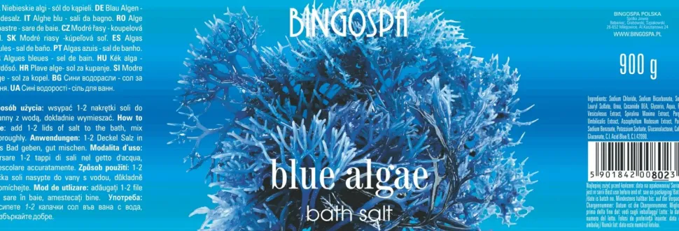 Badesalz mit Blaualgen