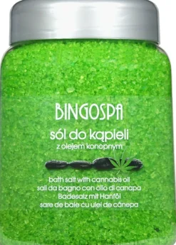 Badesalz mit Lotus und Cannabisöl