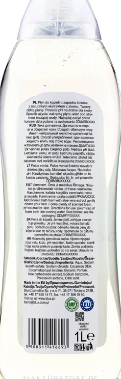 Badeschaum mit Kokosnuss und Aloe Vera-Extrakt