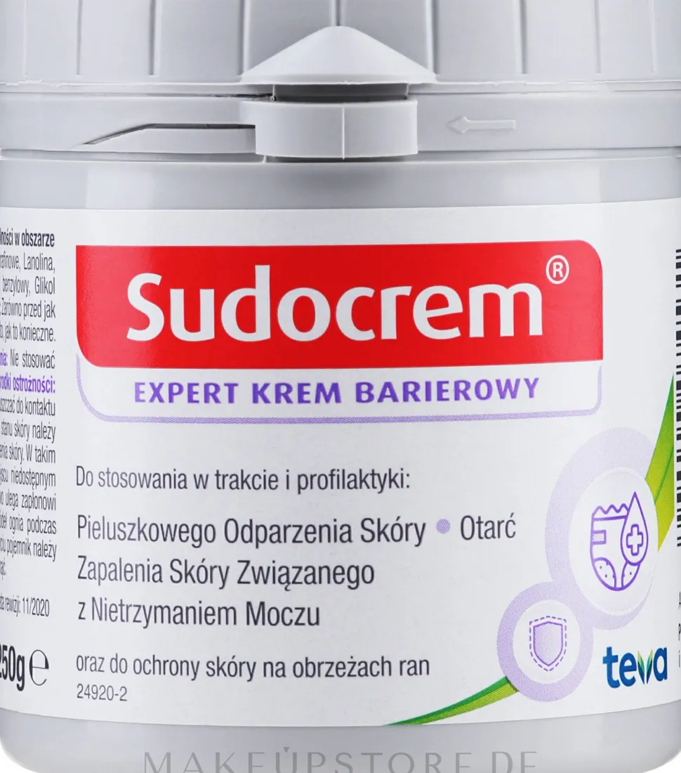 Barrierecreme zur Anwendung bei Windelausschlag, Schürfwunden, Inkontinenzdermatitis und zum Schutz der Haut am Wundrand