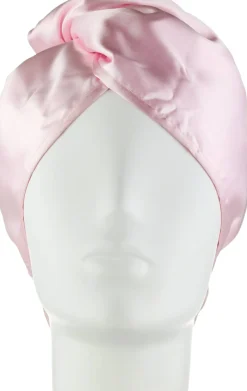Beidseitig verwendbares Atlashandtuch für Haare, rosa