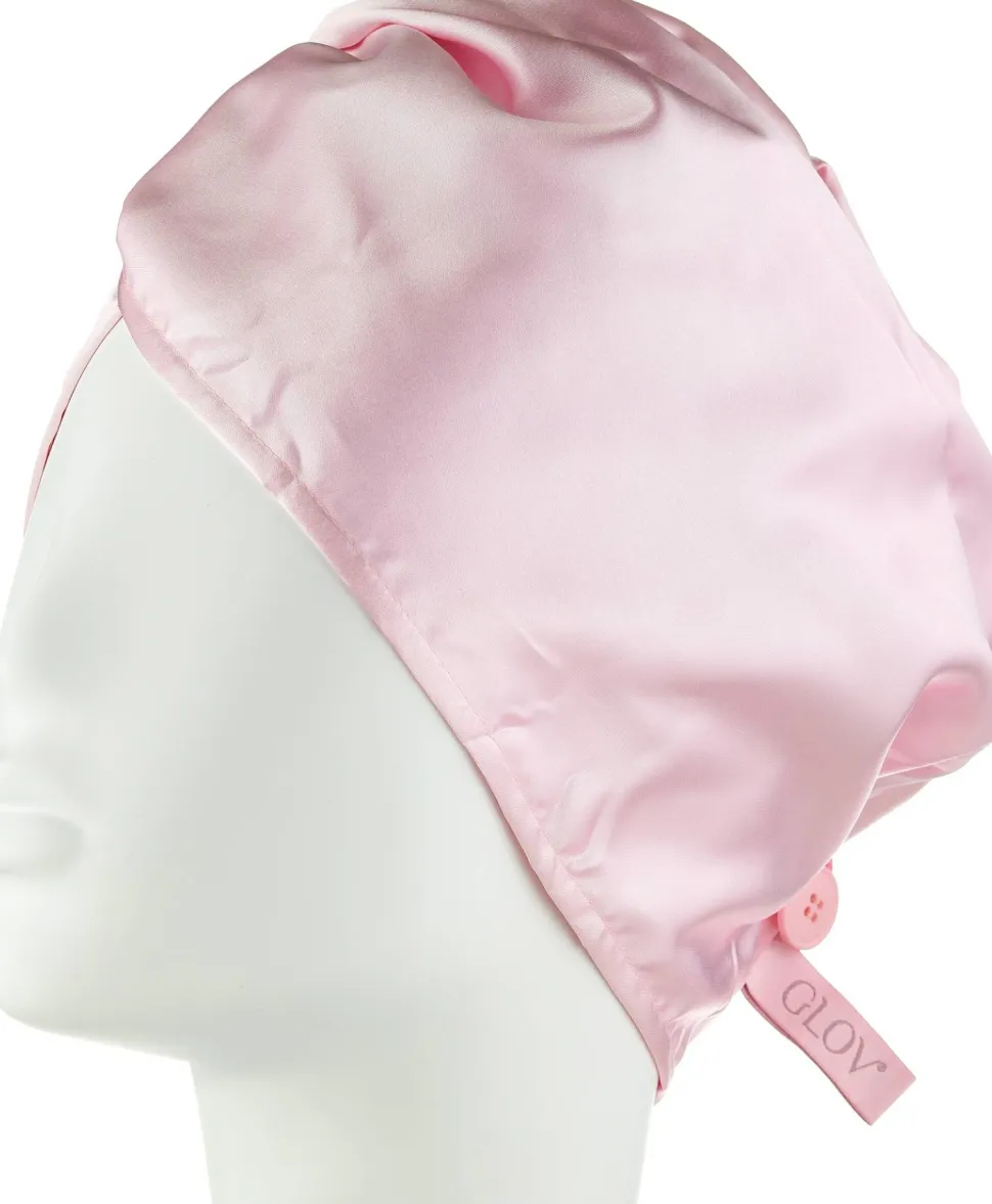 Beidseitig verwendbares Atlashandtuch für Haare, rosa