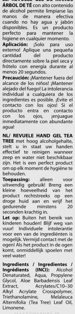 Beruhigendes antibakterielles Handgel mit Tee Baum