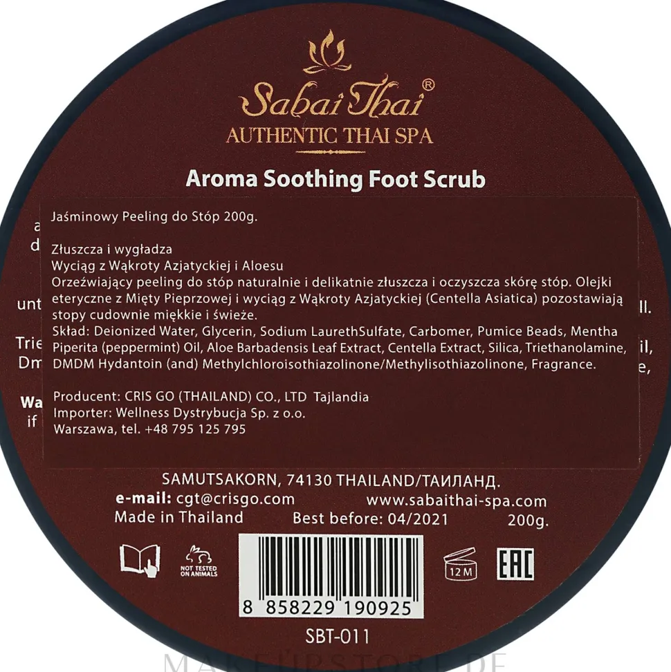 Beruhigendes Fußpeeling mit Indischem Wassernabel und Aloe Vera