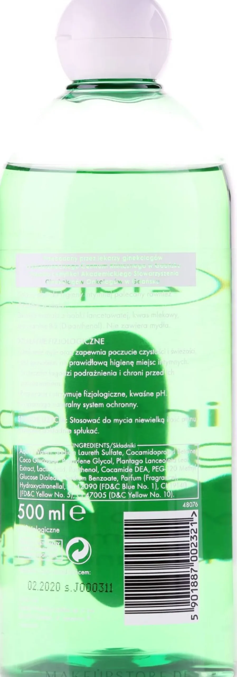 Beruhigendes Gel für die Intimhygiene gegen Reizungen mit Wegerich