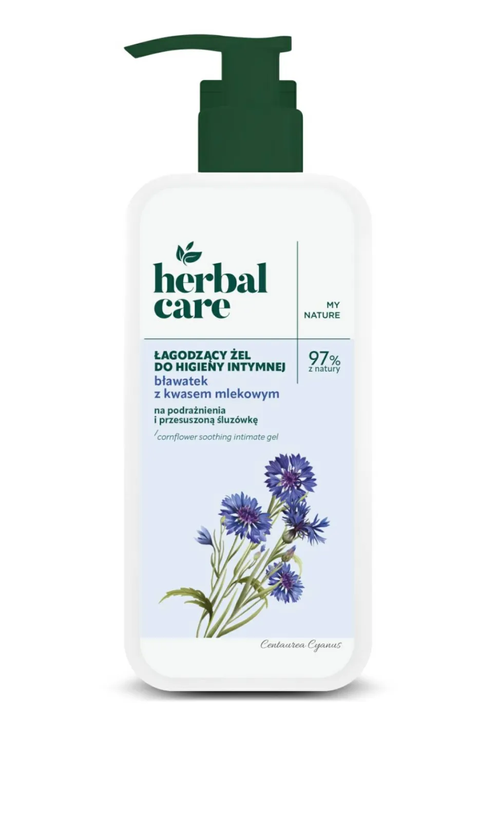 Beruhigendes Gel für die Intimhygiene mit Kornblume und Milchsäure