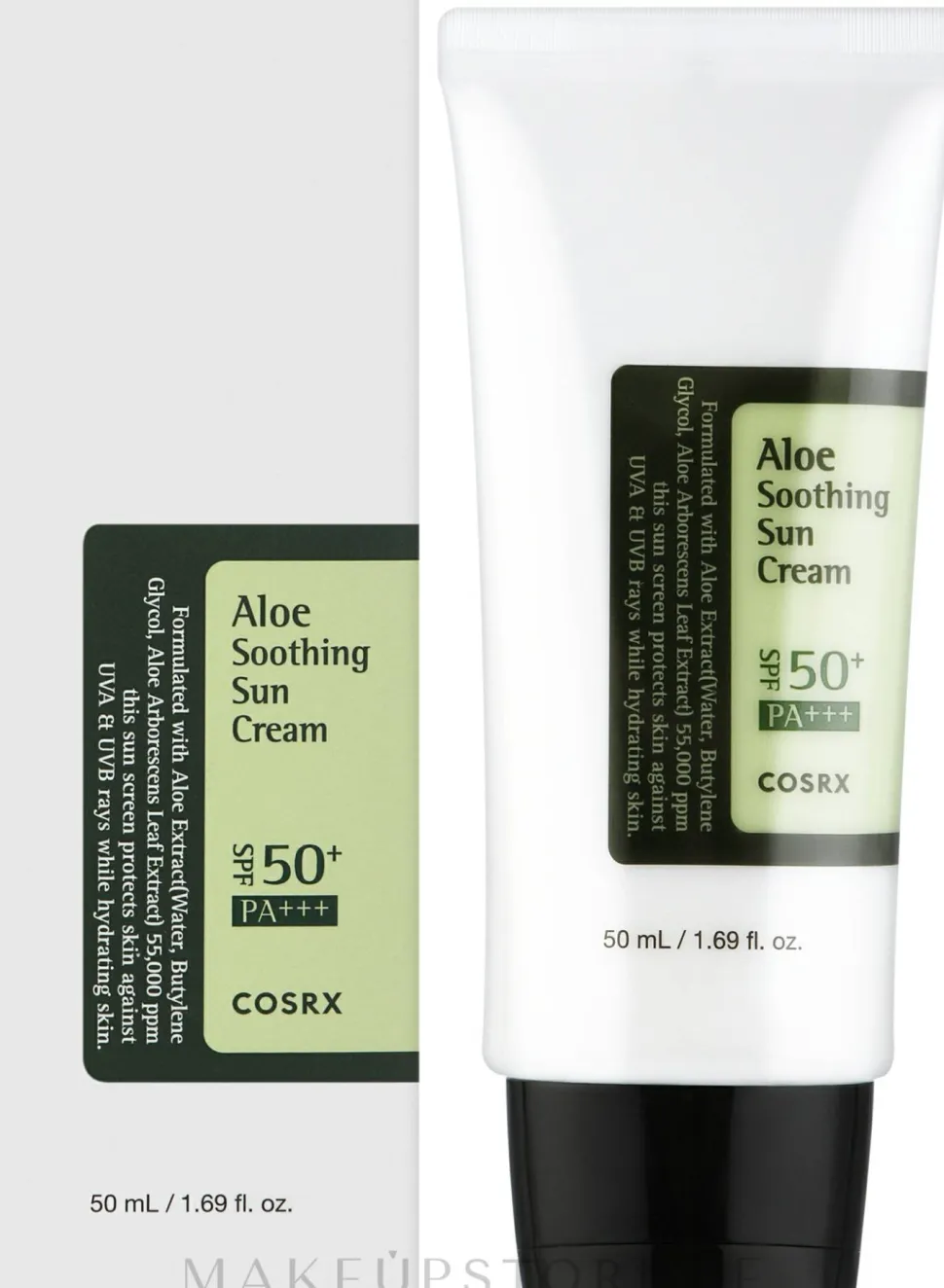 Beruhigende Sonnenschutzcreme mit Aloe Vera-Extrakt SPF 50+