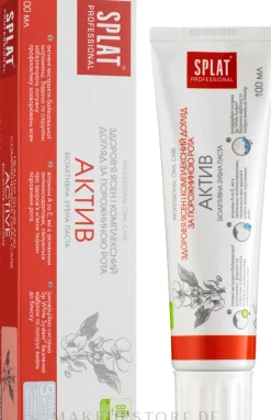 Bioaktive Zahnpasta mit Extrakte von Baikal-Helmkraut, Bergenia und Spirulina