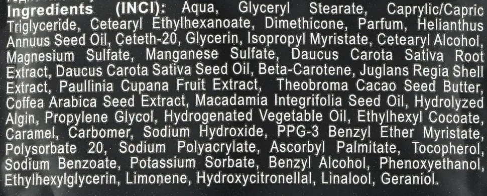 Bräunungsverstärker-Creme im Solarium, Sachet