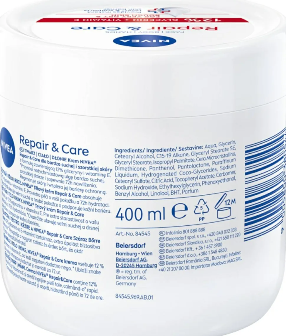 Creme mit Glycerin und Vitamin E