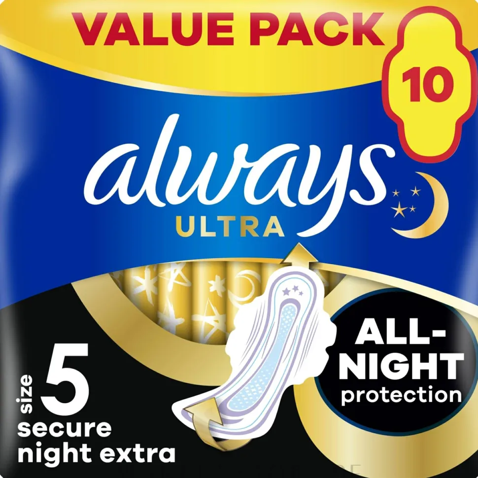 Damenbinden für die Nacht Extra 10 St.