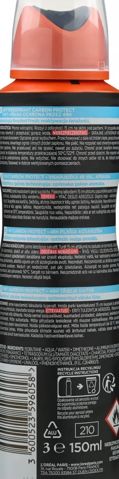 Deospray Antitranspirant Carbon Protect