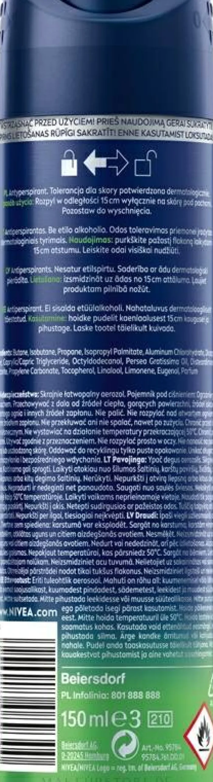 Deospray Antitranspirant für Männer