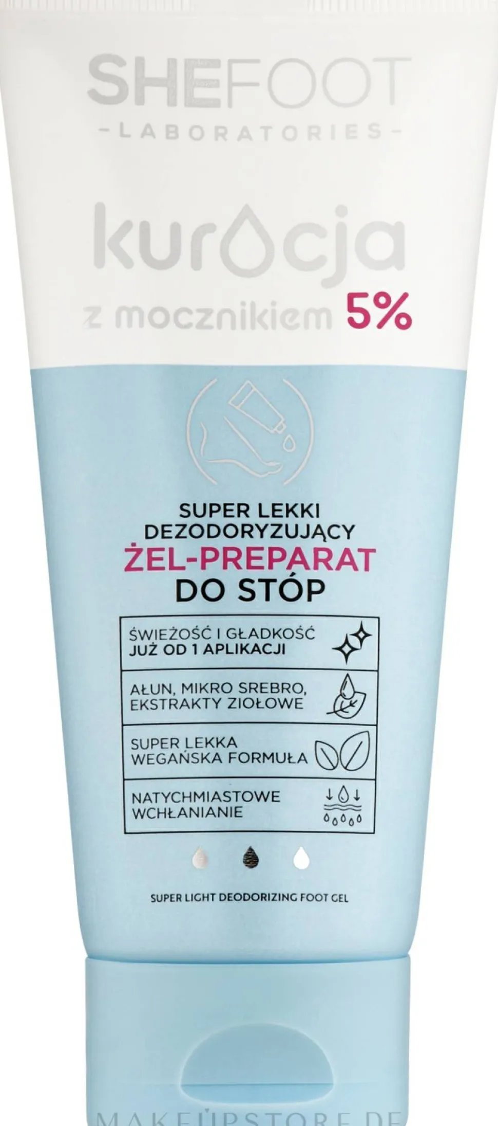 Desodorierendes Fußgel mit 5% Urea