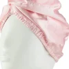 Doppelseitiger Satin-Haartturban rosa