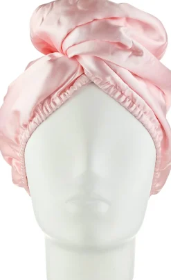 Doppelseitiger Satin-Haartturban rosa
