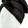 Doppelseitiges Satin-Haartuch schwarz